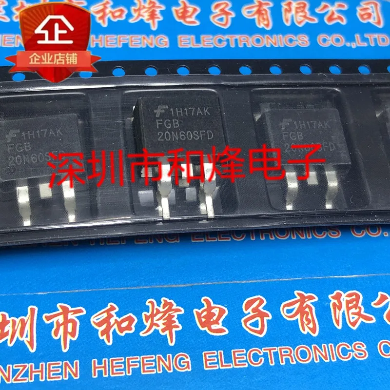 10PCS FGB20N60SFD  TO-263 600V 40A    in stock 100% new and original