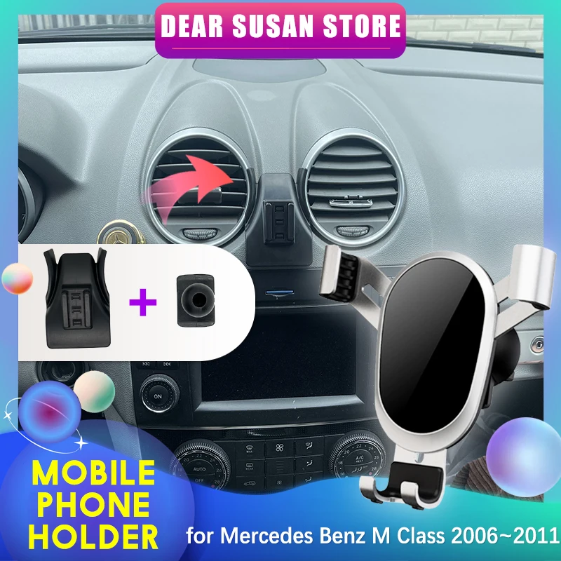 

Автомобильный держатель для Mercedes Benz M Class W164 ML 320 2006 ~ 2011 2007 2008 2009 2010 GPS с креплением на вентиляционное отверстие, подставка, аксессуары для iPhone