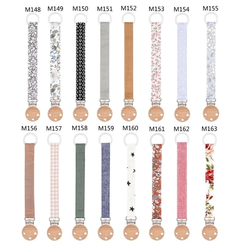 

M76C Cotton Baby Pacifier Chain Clip Soother Nipple Holder Clasps Dummy Pacifier Clip
