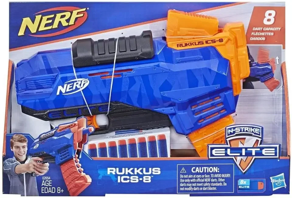 Hasbro Heat Nerf Elite Rukkus ICS-8 Luc Transmitter Command Box Orange Desktop Case Hand-made Birthday Gift Action Figures