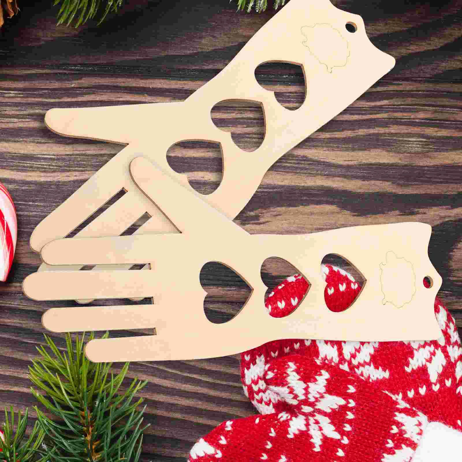 Wooden Glove Knitting Tool Support Frame Mitten Blockers Tools Template Gloves DIY Mold