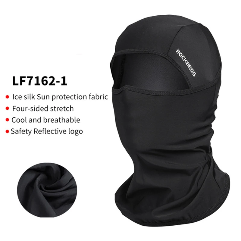 ROCKBROS Local Ship Cycling Mask Summer UV Protection Balaclava Glasses Face Breathable Hole Quick-Dry Bicycle Ice silk Mask