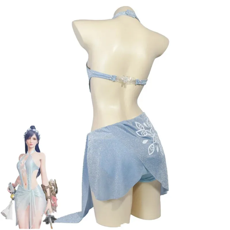 Аниме-игра Naraka: Bladepoint Justina Gu, карнавальный костюм, униформа для ролевых игр, летний купальник, парик бикини, женский сексуальный карнавальный костюм6;
