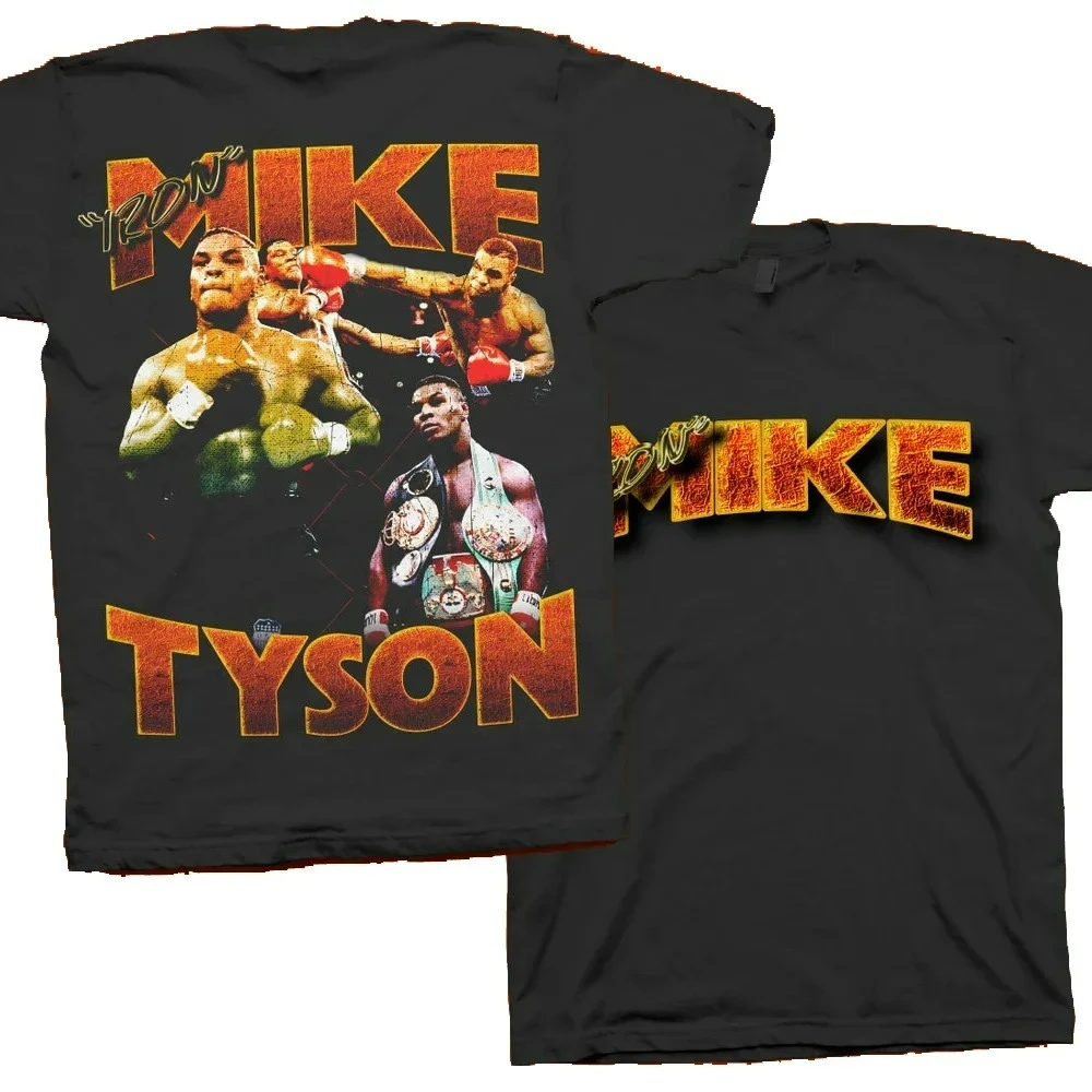 Boxing  Mike Tyson Vintage Poster Boxing Fans Gift T Shirt. 100% Cotton Short Sleeve O-Neck Casual T-shirts Size S-3XL