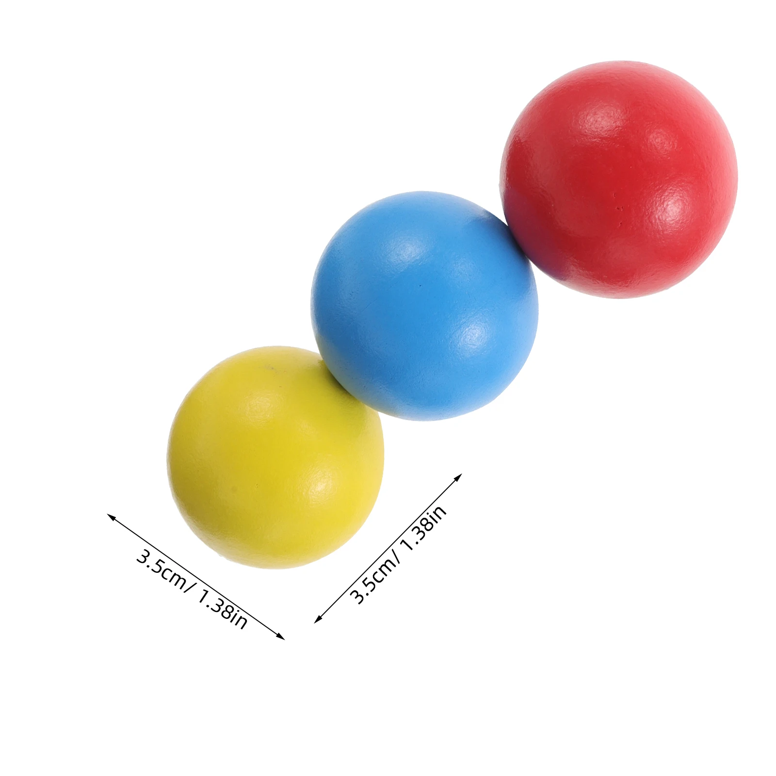 Bolas de croquet de madera para niños, bolas redondas de madera duraderas de tamaño apto para niños, juegos de césped al aire libre, juego en el patio trasero, 3 uds.