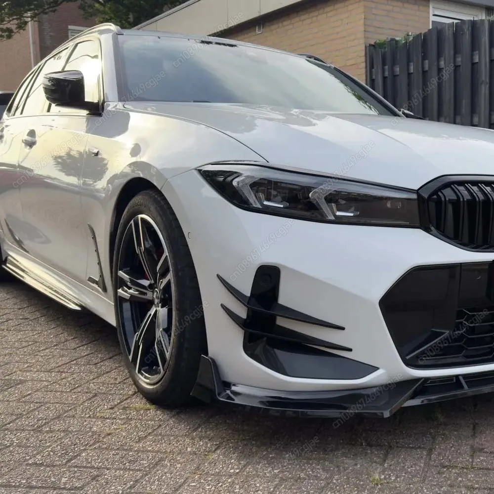 

Front Bumper Canards Front Lip Spoiler Splitter Trim Sticker For BMW G20 G21 318i 320i 330i M340i 2022-2024+ LCI M-Sport Bodykit