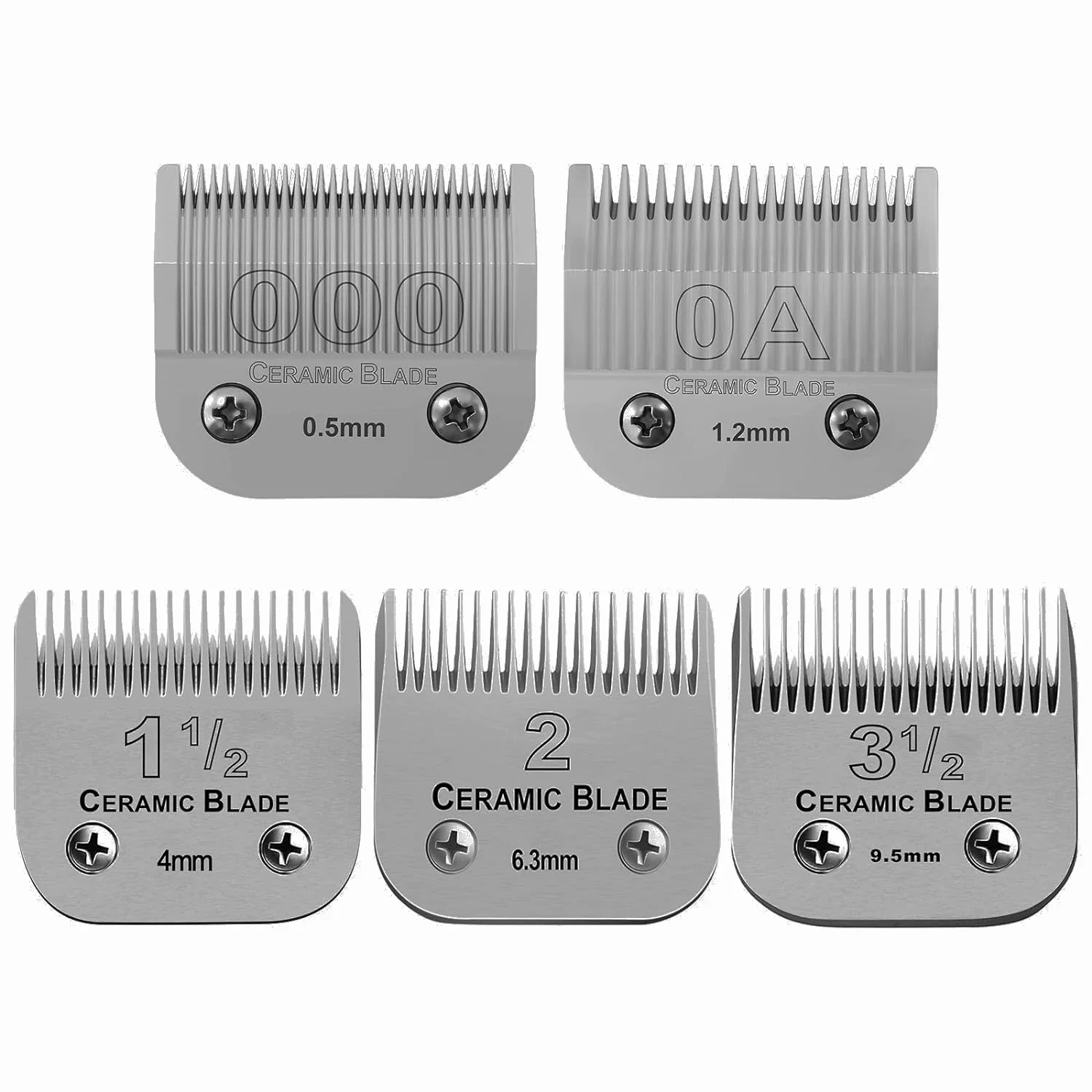 شفرات سيراميك بديلة قابلة للفصل لسلسلة Andis AGC وBDC وBGC وMBG وOster Classic 76/Star-Teq/Power-Teq وسلسلة Wahl KM10