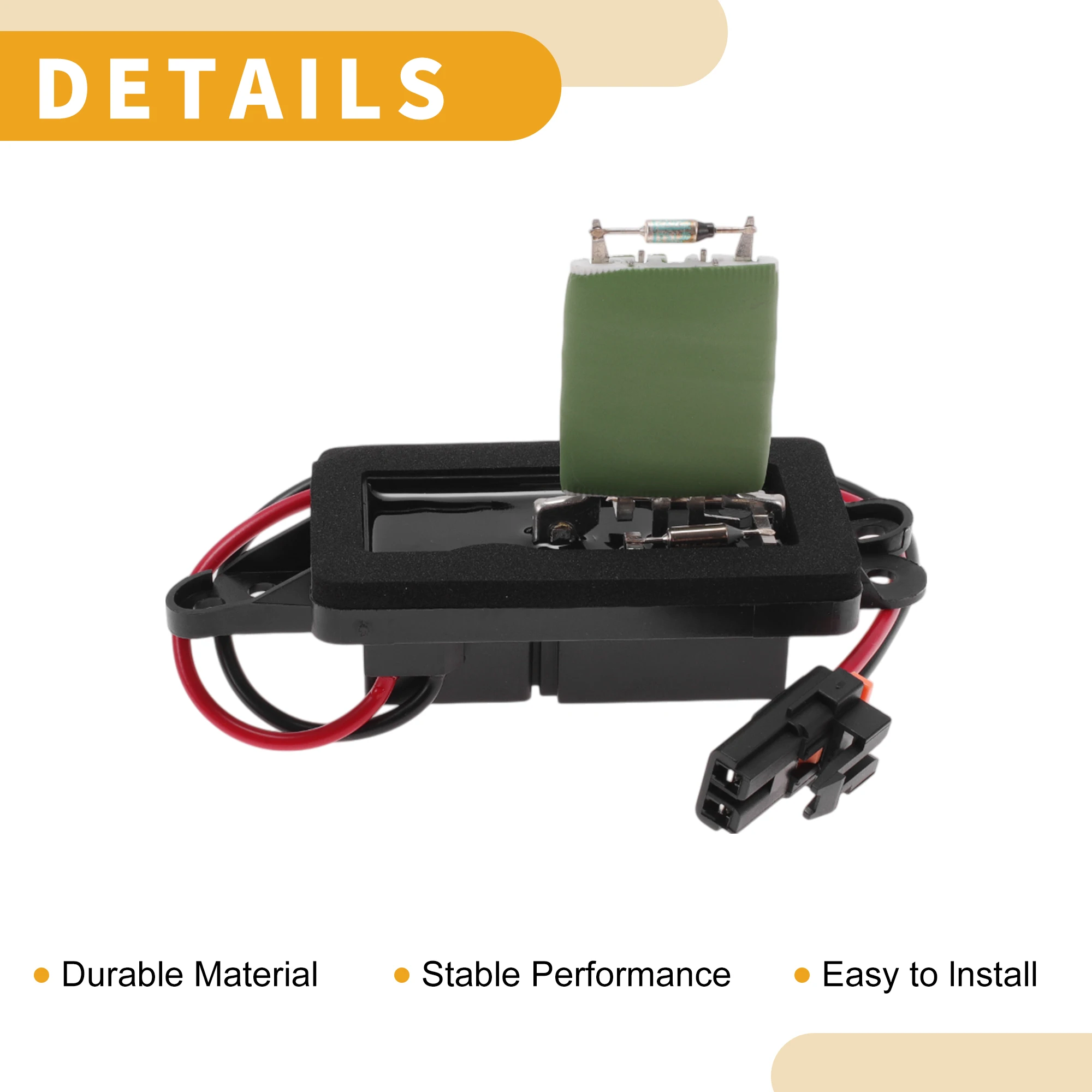 Resistor do motor do ventilador UXCELL HVAC No.89018604 para Chevrolet Trailblazer Plástico Metal