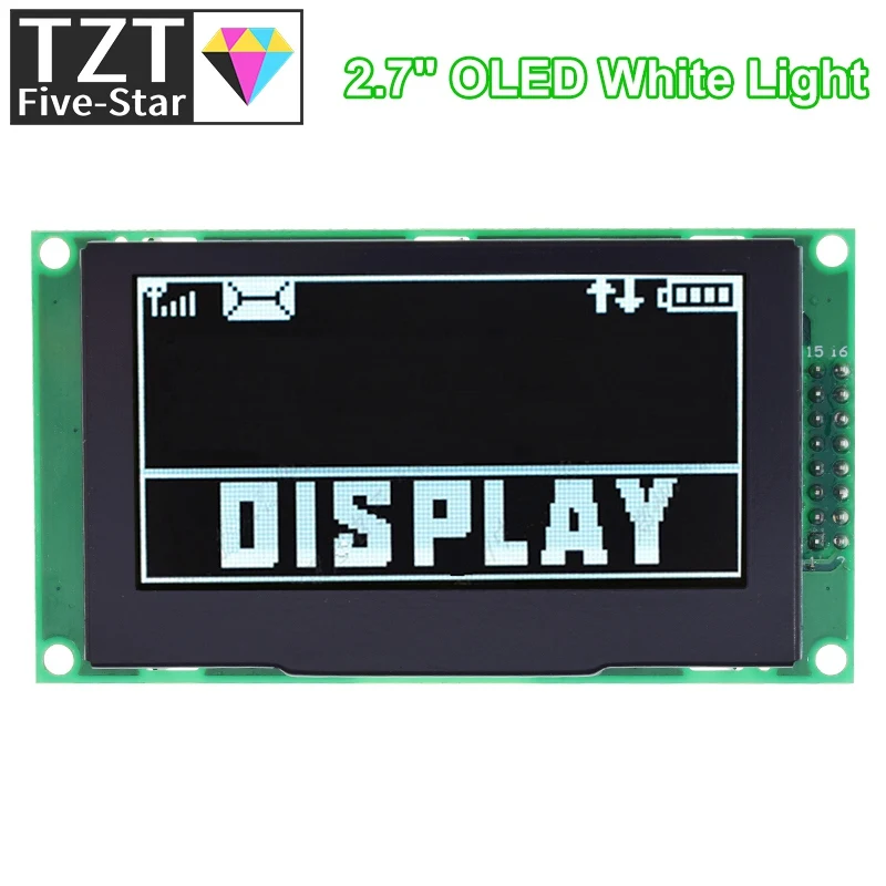 TZT 2.7 Inch OLED Display Module Resolution 128*64P SSD1322 16Pin SPI PM Material SPI 16 Levels Of Gray For Arduino