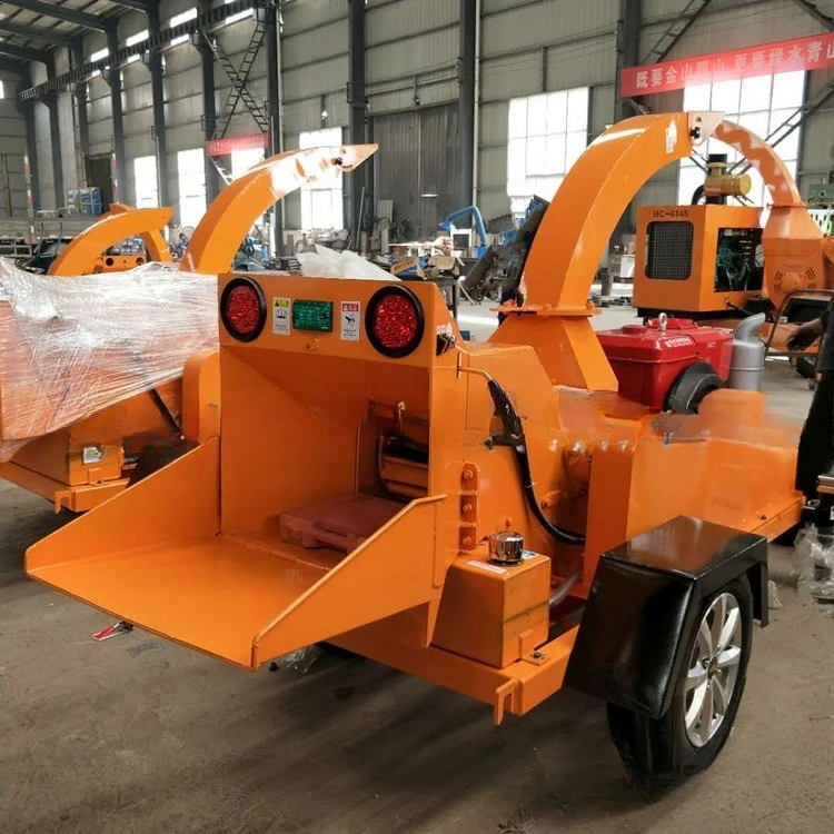 Mobile Heavy‑Duty Branch Shredder, Press‑Roller Feed for 15cm Diameter Logs, Dual Power Support for Thick Timber Processing