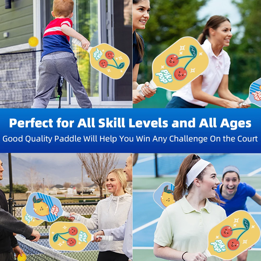 مجموعة كرات البيسبول مكونة من لاعبين مكونة من 2 مجاديف من الألياف الزجاجية الفاخرة، قرص عسل من مادة البولي بروبيلين للتحكم والطاقة، تتضمن حقيبة حمل وقبضة Ta #4