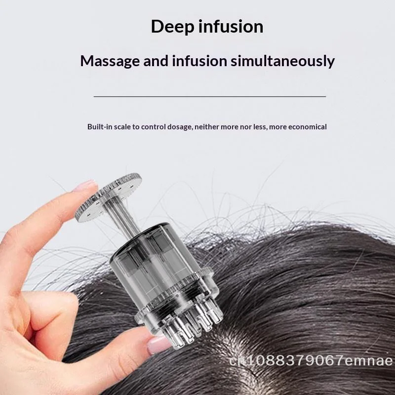 Mini Scalp Massage Brush Foam Applicator Comb with Guiding Combs Hair Oil Gel Massager - Hair Care Tool for Scalp Treatment