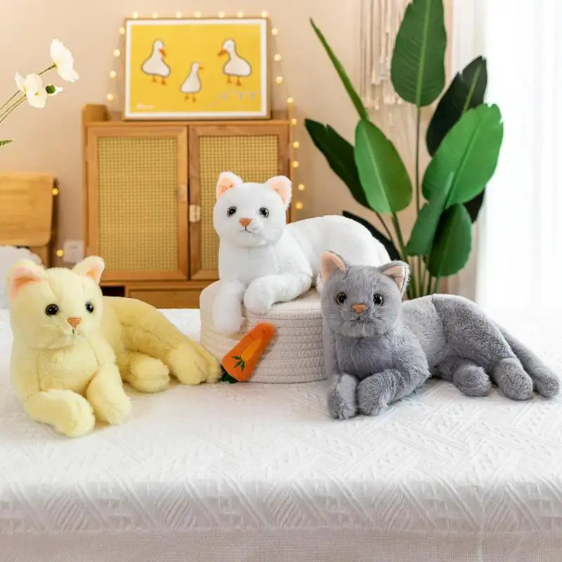 

12 inch Simulation Animal Cartoon Doll Plush Toy Cat Plaything Stuffed Animal Doll kids Birthyday Gift Sofa Pillow Home Decor