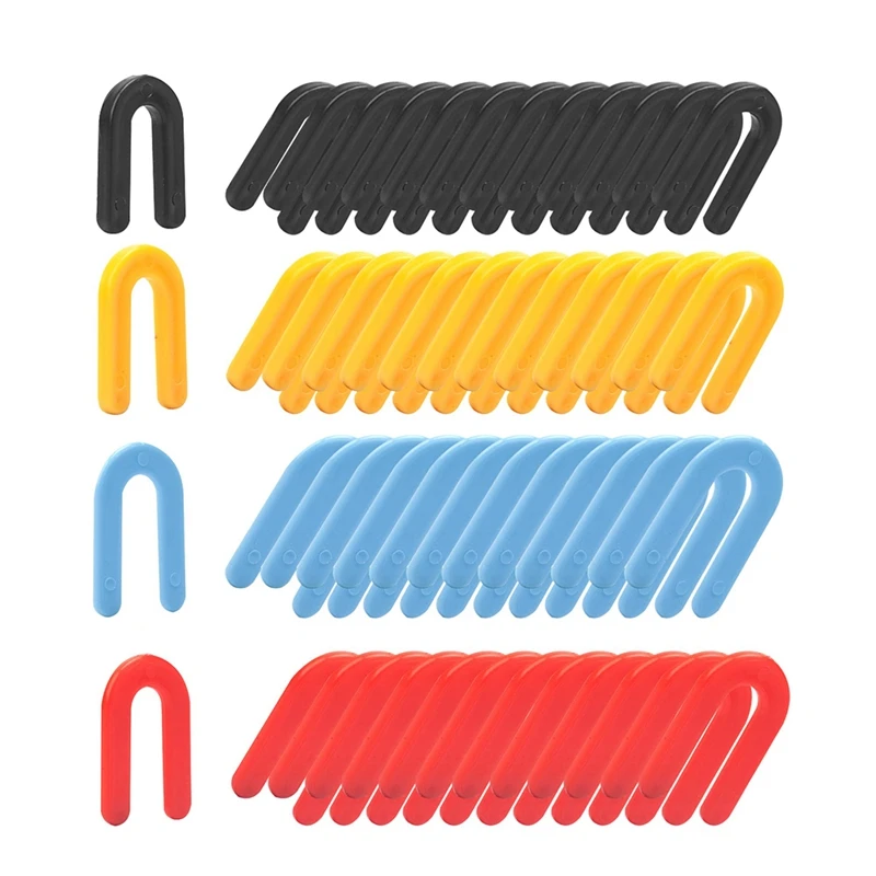 

400PCS Plastic Shims U Tile Plastic Shims Blue 1/16 Inch, Red 1/8 Inch, Yellow 3/16 Inch, Black 1/4 Inch