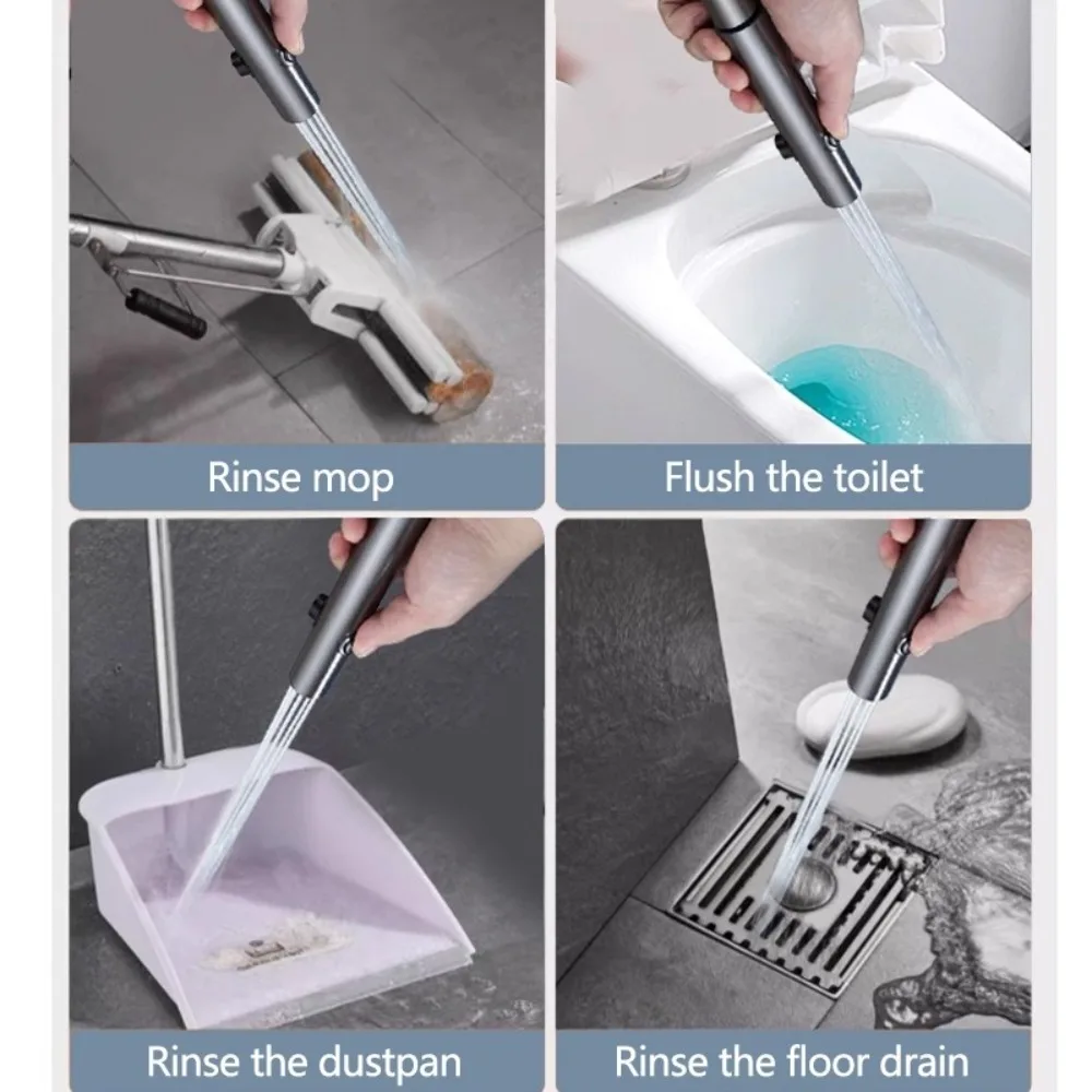 

Stainless Steel Material Handheld Bidet Sprayer Double Outlet Hand-held Design Toilet Cleaning Bidet Sprayer Pressurized Spray