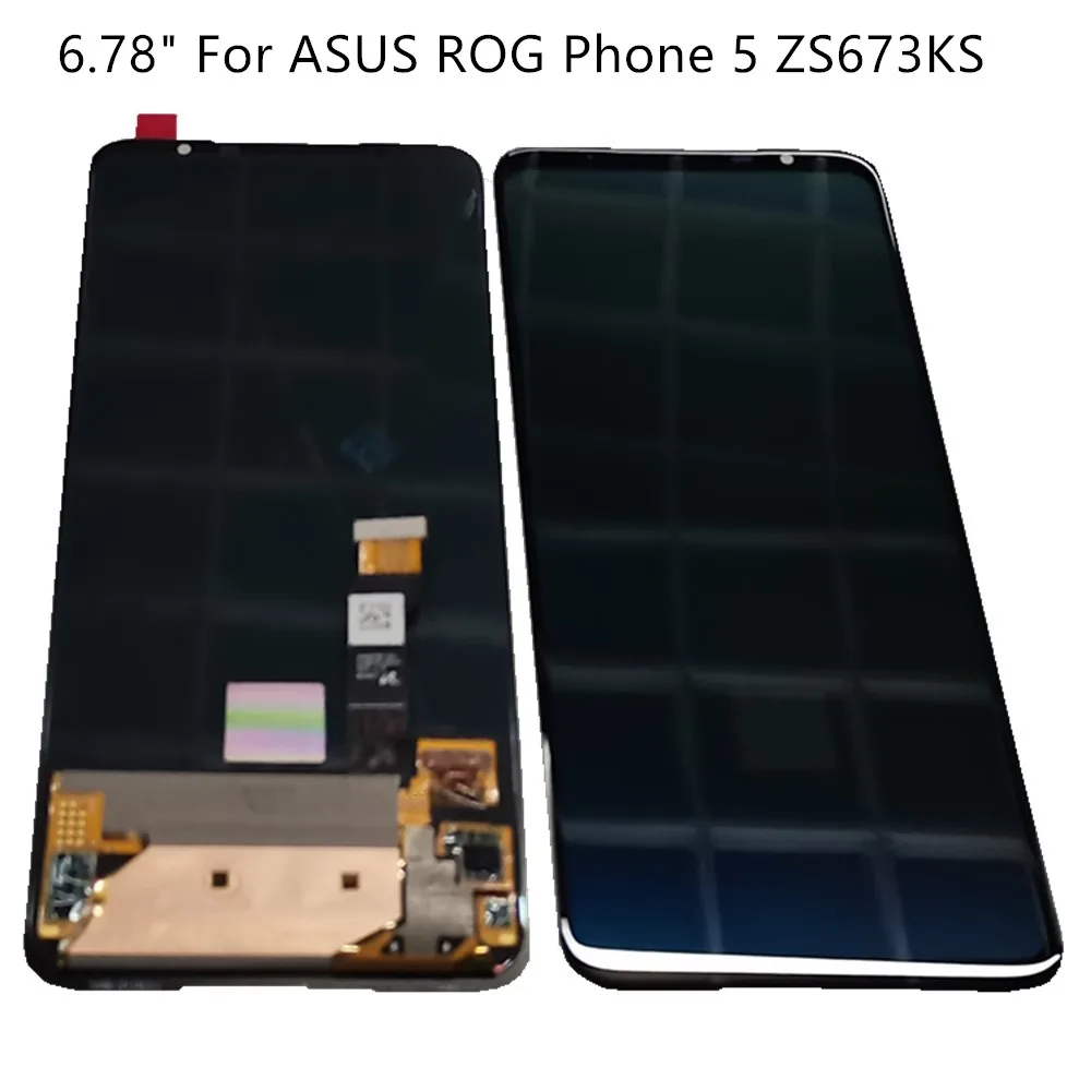 

6,78-дюймовый ЖК-дисплей для ASUS ROG Phone 5 ZS673KS, ЖК-дисплей + сенсорный экран, дигитайзер в сборе, запасные части