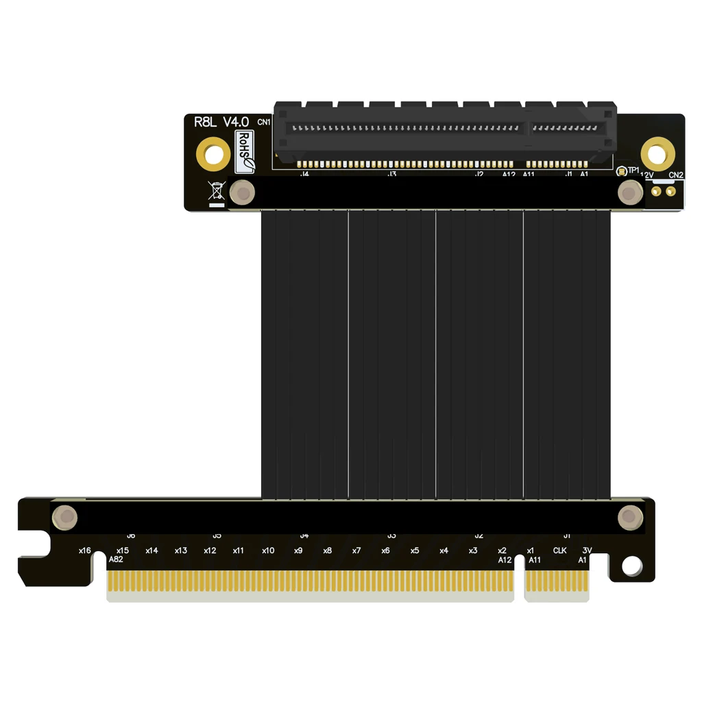 

R38UF 4.0 / R38UL 4.0 PCI Express 4.0 X16 Male To X8 Female Bendable Extension Cable PCIe 4.0 X8 X16 High Speed Adapter Cable