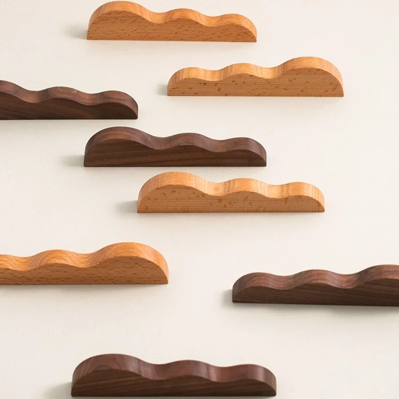 Natural Kitchen Furniture Wooden Handle Wooden Handles Solid Wood Handles for Cabinets and Drawers Closet Dresser Wardrobe Pulls