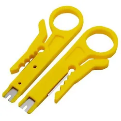 2Pcs Mini Wire Stripper, Network Wire Stripper Punch Down Cutter for RJ45/Cat5/CAT-6 Data Cable, Telephone Computer UTP Cable