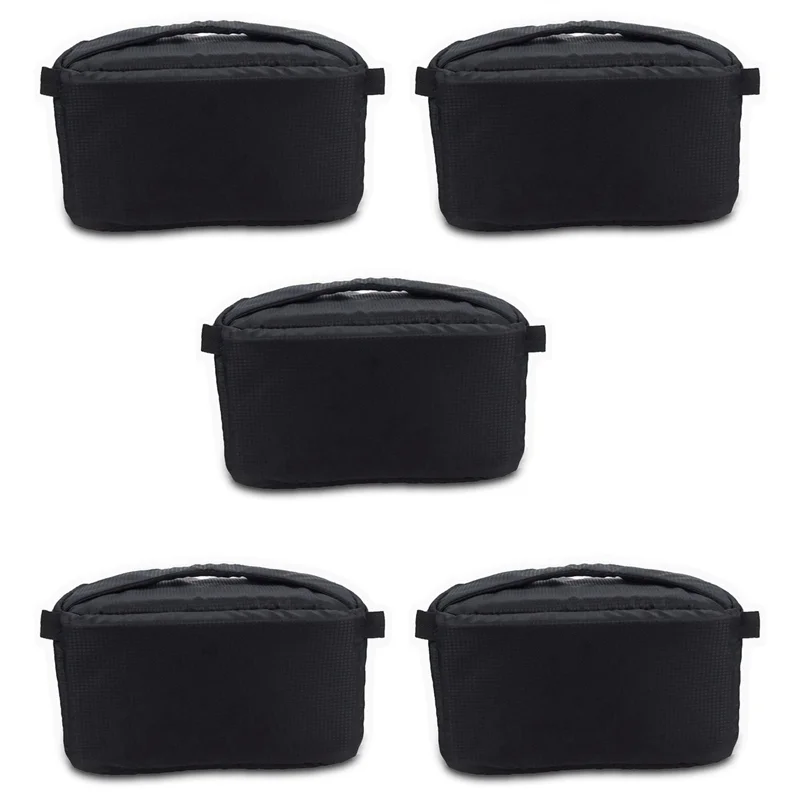 AA84 5X Universal Insert Partition Padded Camera Bag Shockproof Sleeve Cover For Dslr Slr Camera(Black)