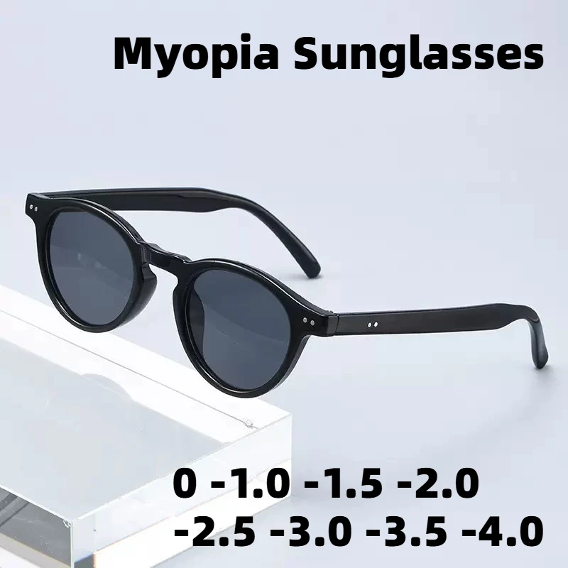 

2026 New Round Myopia Sunglasses Outdoor Sports UV-Protective Shades Unisex High-Definition Comfort Eyewear Diopter 0 To -4.0
