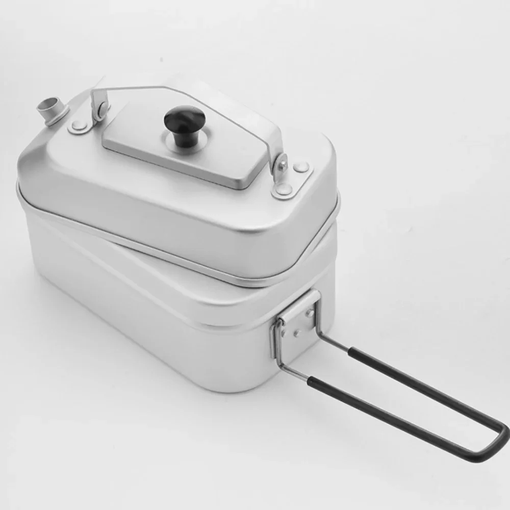 TARKA Camping Kettle Lunch Box Picnic Mess Tin Tourist Dishes Bento Dinner Boxes Mountaineering Trip Kitchen Cookware Tableware