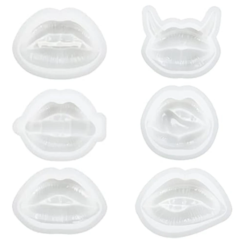 

3 Piece Lips Resin Mold 3D Phone Holder Phone Stand Molds Resin Art Molds Ornament Silicone UV Epoxy Casting Molds A