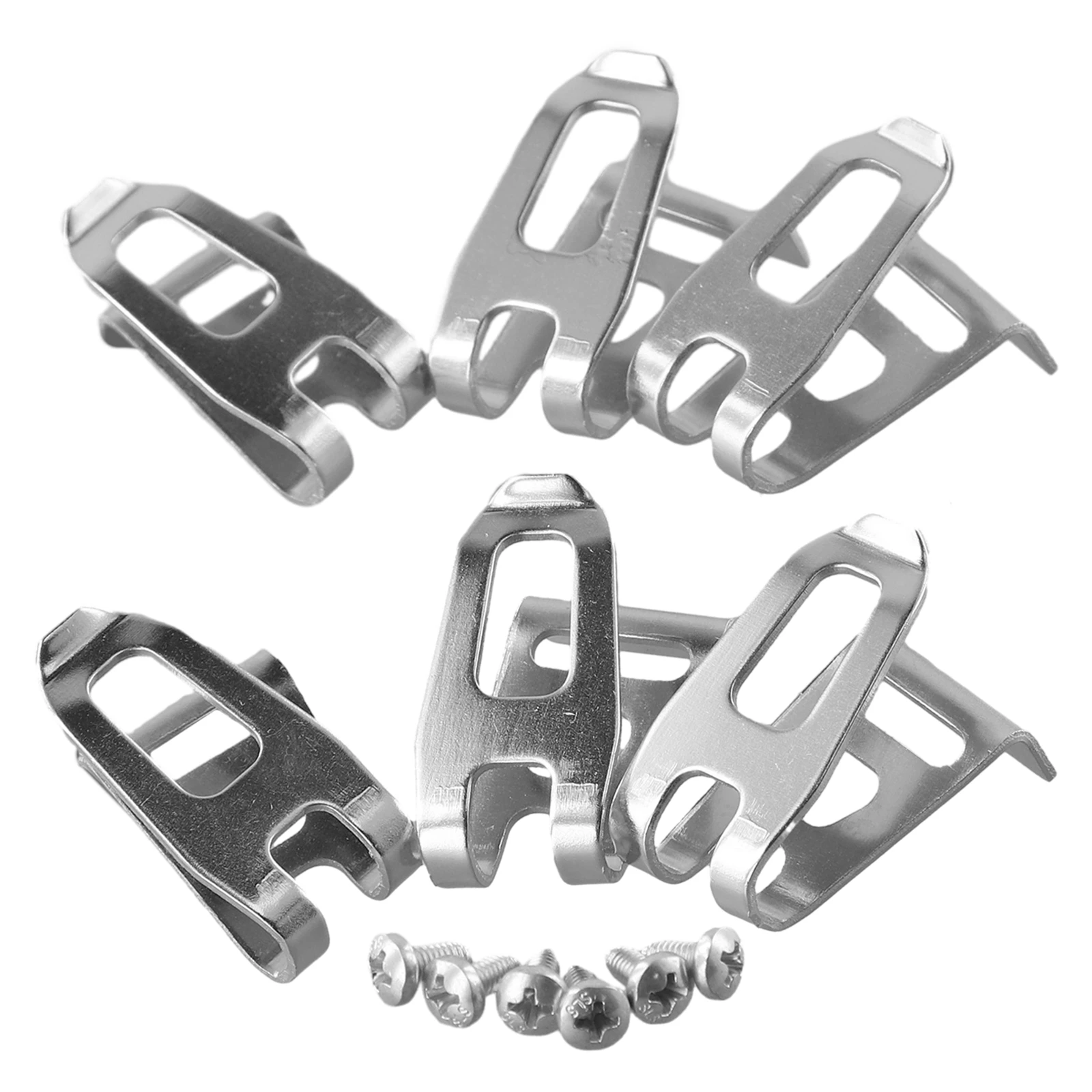 6pc ImpactDrill Belt Clip Hooks Steel 47x28mm With Screws For Makita-18V 452947-8 For LXT DTD152 DTD129 DTL061 Wrench Tool Part