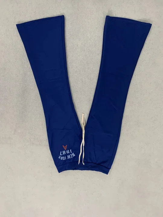 Y2K Damen-Sweatpants mit niedriger Taille und ausgestelltem Bein, NEW YORK 1987, mit Schriftzug, Kordelzug, Bootcut-Hose, Vintage-Streetwear, Freizeit-Hose – Detail 1