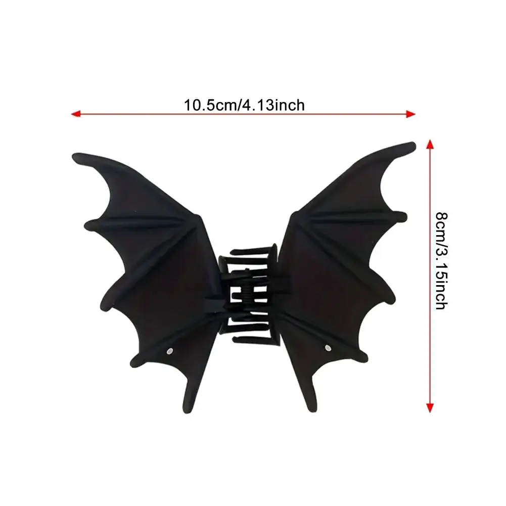 Women Hair Clip Halloween Bat Shape Shark Hair Claw Anti-slip Teeth Metal Grabbing Clips Hair Accessory Halloween Metal Hairpin view 6