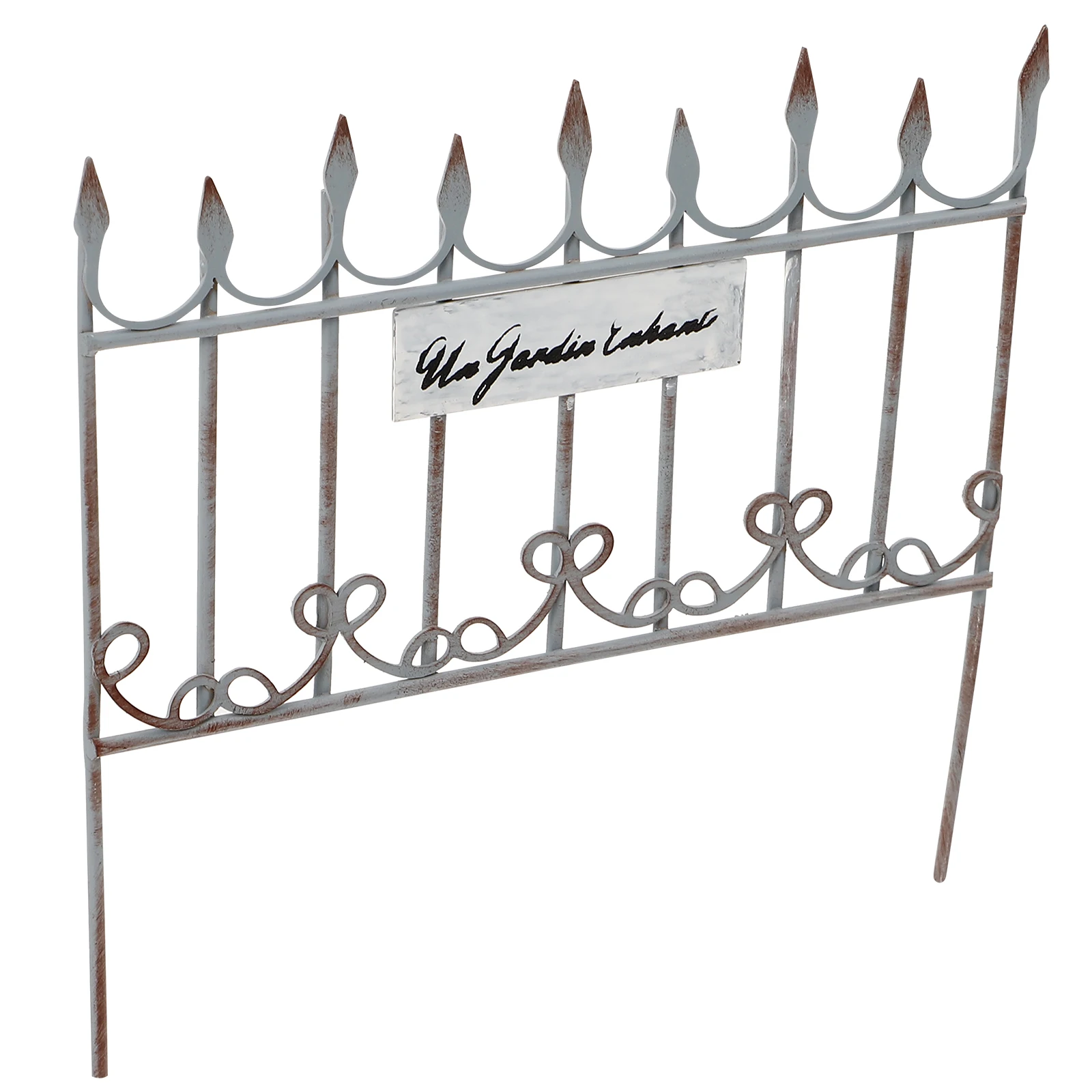 

Miniature Iron Fence Realistic Texture Smooth Surface Garden Decoration Dollhouse Miniature Fence Garden Decoration