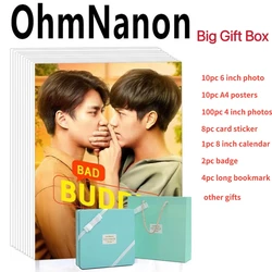 Ohmnanon Chen Bing Lin Nannong Poster+Calendar+Bookmark+Card Stickers+Badge Stationary Set,Bad Buddy Series Tin Box Gift Package