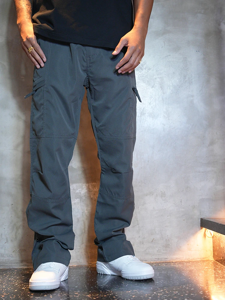 

Мужские летние тонкие водонепроницаемые рабочие брюки American High Street Sle, свободные прямые повседневные длинные брюки, модные брюки-карго