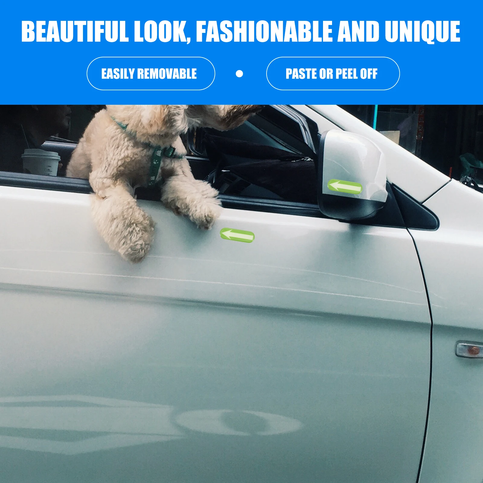 

1 Pair Luminous Sticker Night Indicator Driving Assistance Direction Sign Adhesive Marking Sticker For Wall Floor