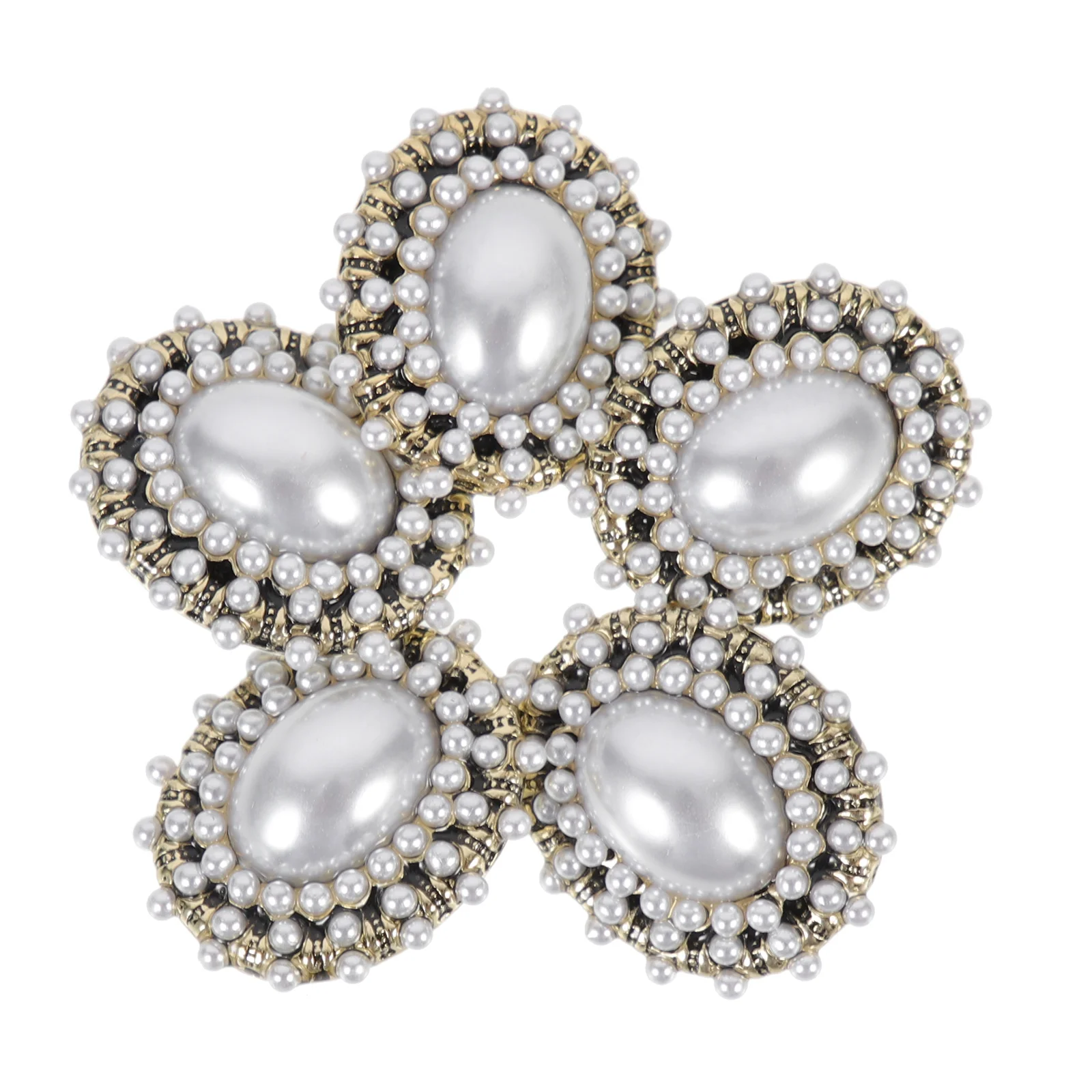 

5Pcs Zinc Alloy Rhinestone Buttons Exquisite Retro Coat Buttons for Clothes DIY Sewing Crafts Decorative Button Accessories