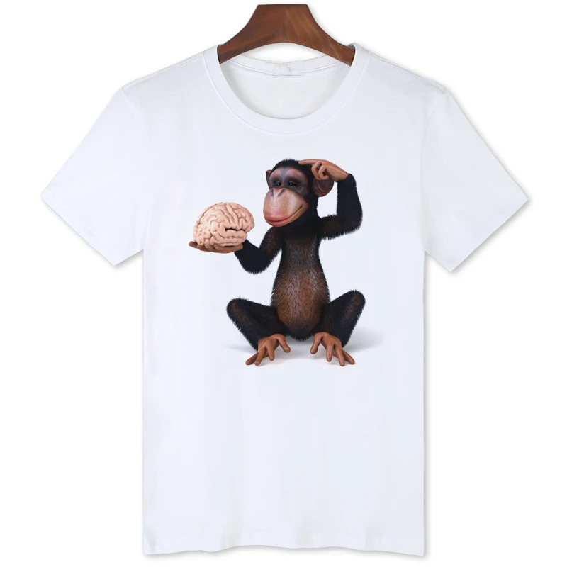 Smart Gorilla T-shirt Men's Summer Fashion Clothes Hot Sale Brand New Casual Tshirt B1-196