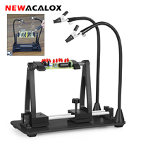 NEWACALOX 360° Flip PCB Holder with 2 Magnetic Flexible Arms Soldering Third Hand for Welding Repair Helping Hands Station