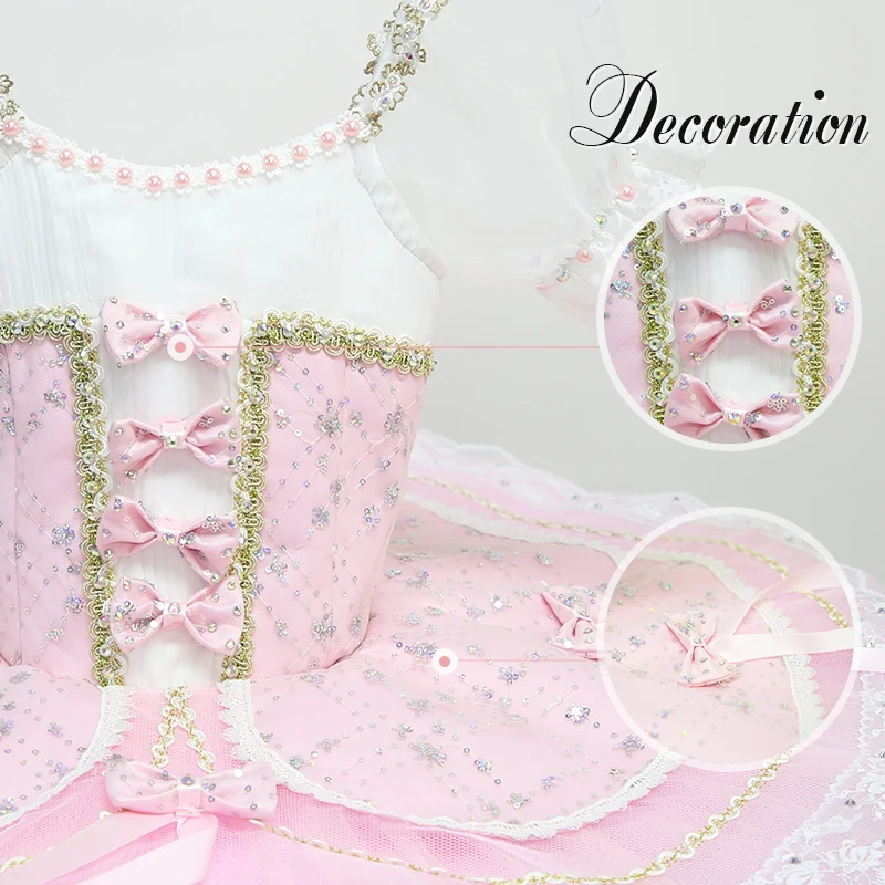 High Quality Custom Size Professional Ballet Tutu Dance Costumes Kids Pink Puppet Doll Ballet Dress