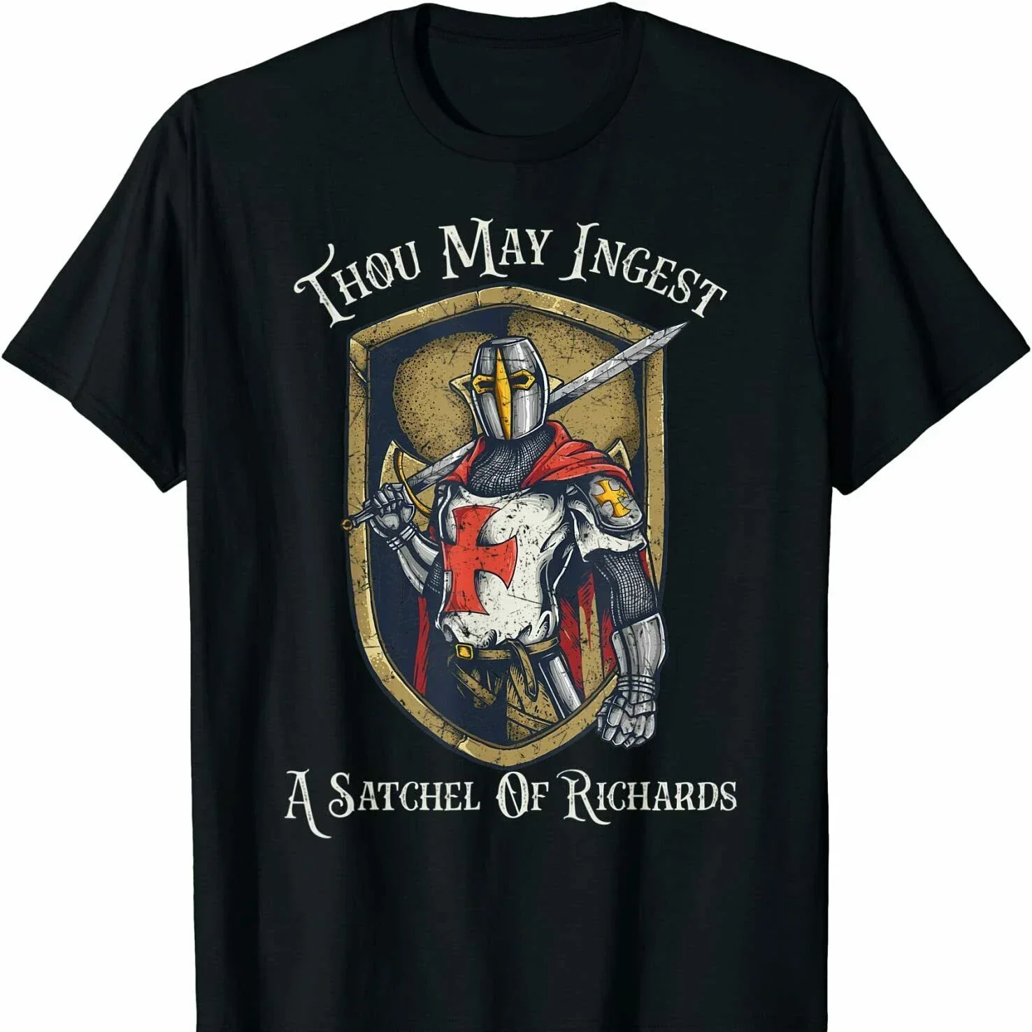 

Футболка Thou May Ingest A Satchel of Richards, 100% хлопок, с круглым вырезом и коротким рукавом, летняя повседневная мужская футболка, уличная одежда