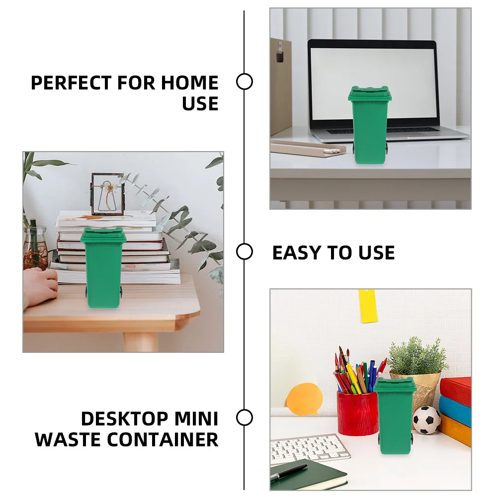 

5pcs Multi-Function Mini Desktop Trash Can 6.3 Inch Table Waste Bucket For Office Home Kitchen Desk Organizer Pen Holder Pp