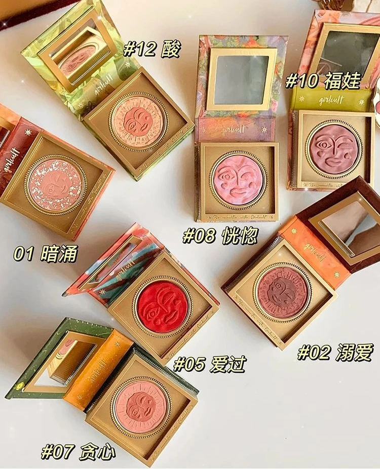 Girlcult-Paleta De Blush De Pêssego Em Relevo Fuwa, Maquiagem De Longa Duração, Fácil de Usar, Rosto, Fosco, Clareamento, Bonito