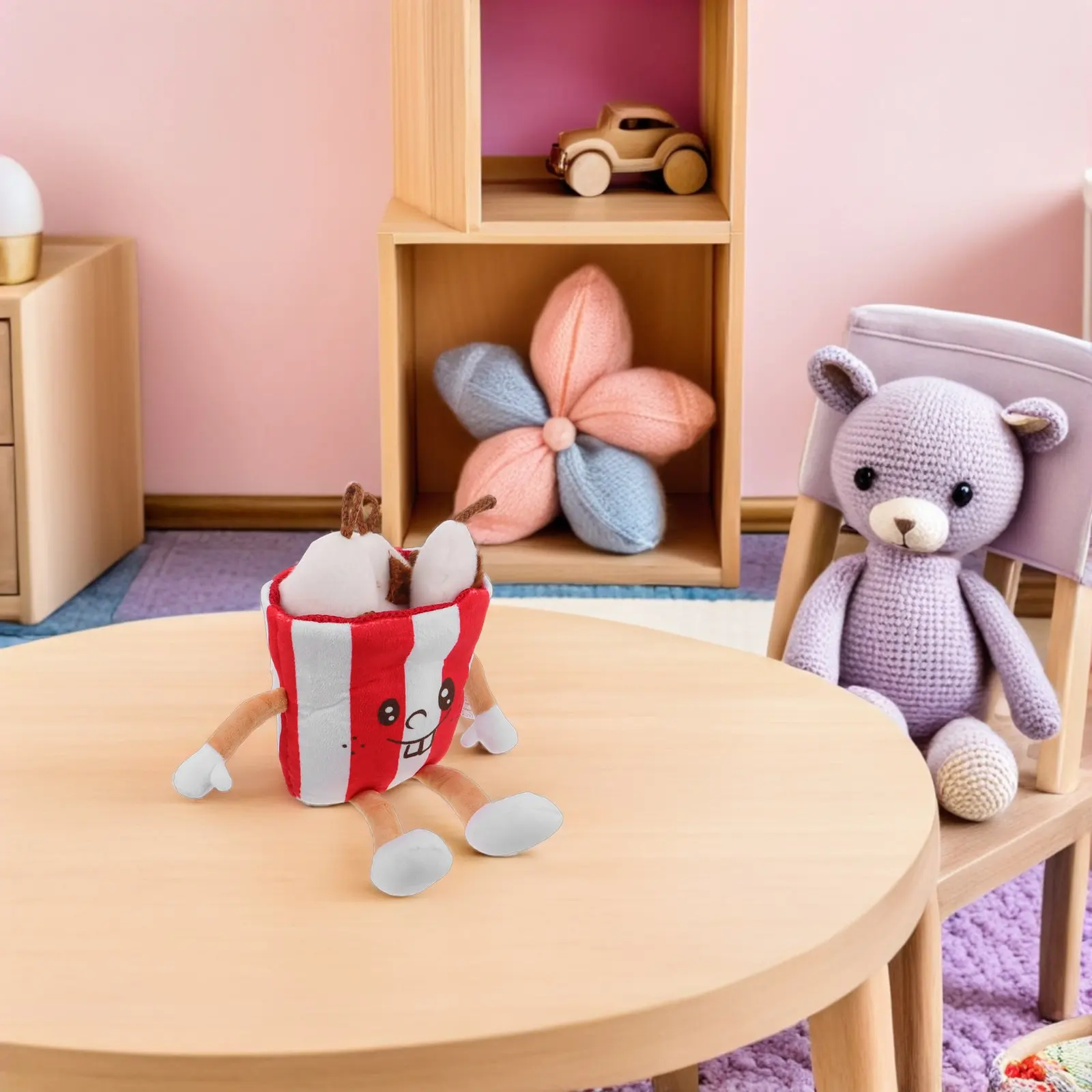 

30Cm Simulation Popcorn Pillow - Soft 3D Food Shaped Cushion for Snuggling - Creative Home Decor Gift for Kids Adults -