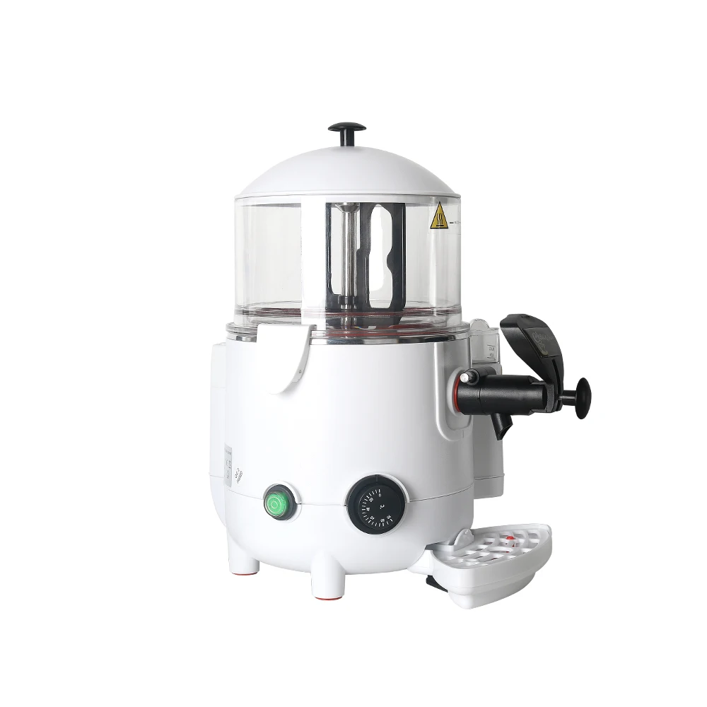 for GZKITCHEN Hot Chocolate Dispenser Water Bath System 5L Hot Drink Coffee Milk Tea Mixer Hot Chocolate Warmer White