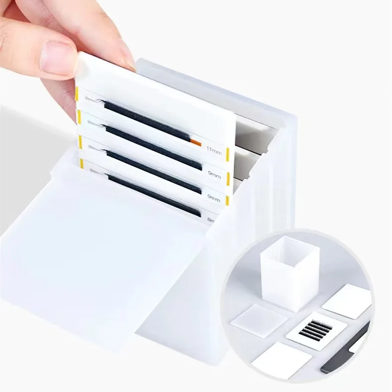 MASSA herramientas de extensión de pestañas caja de almacenamiento de cuatro capas imán de pestañas pestañas postizas imán de almacenamiento de pestañas postizas auxiliares