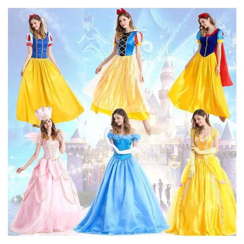 

loween Cosplay Dr Fairy T Sle Snow White Costume Multiple Designs Princ Outfit Women's Ethnic Stage Clothing