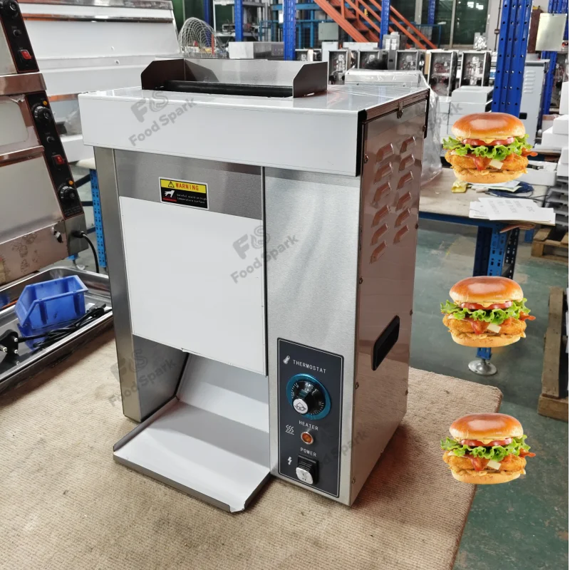 

Электрическая коммерческая машина для гамбургеров с конвейером, тостер для булочек для гамбургеров, конвейерная лента, цепная машина для гамбургеров