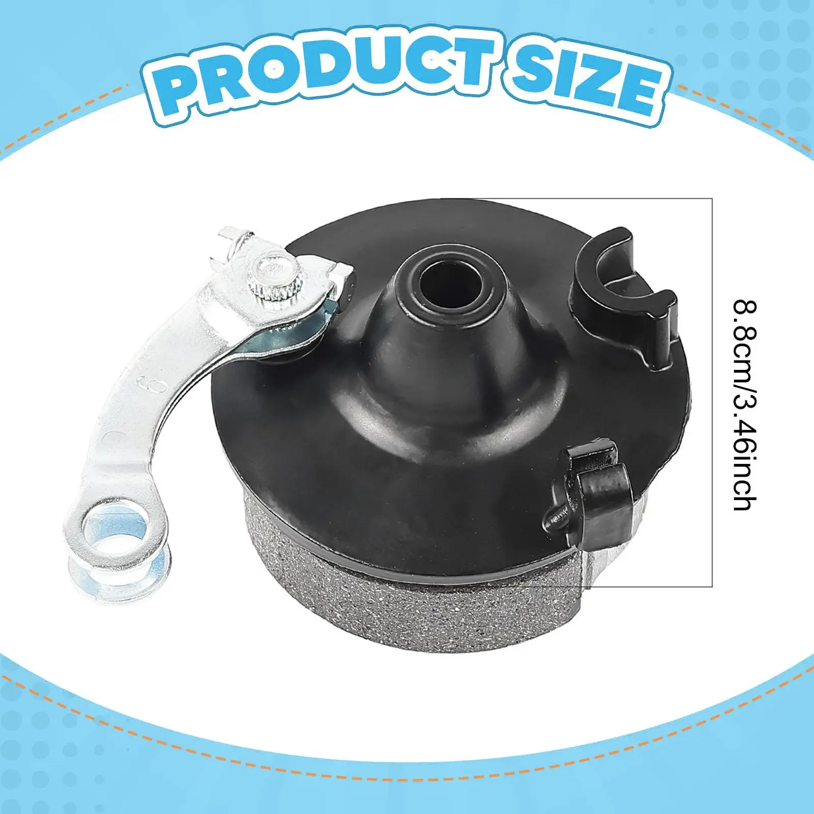 Metal Drum Brake Pad Assembly High Response Replacement Shoe for Electric Bike TB50 Front