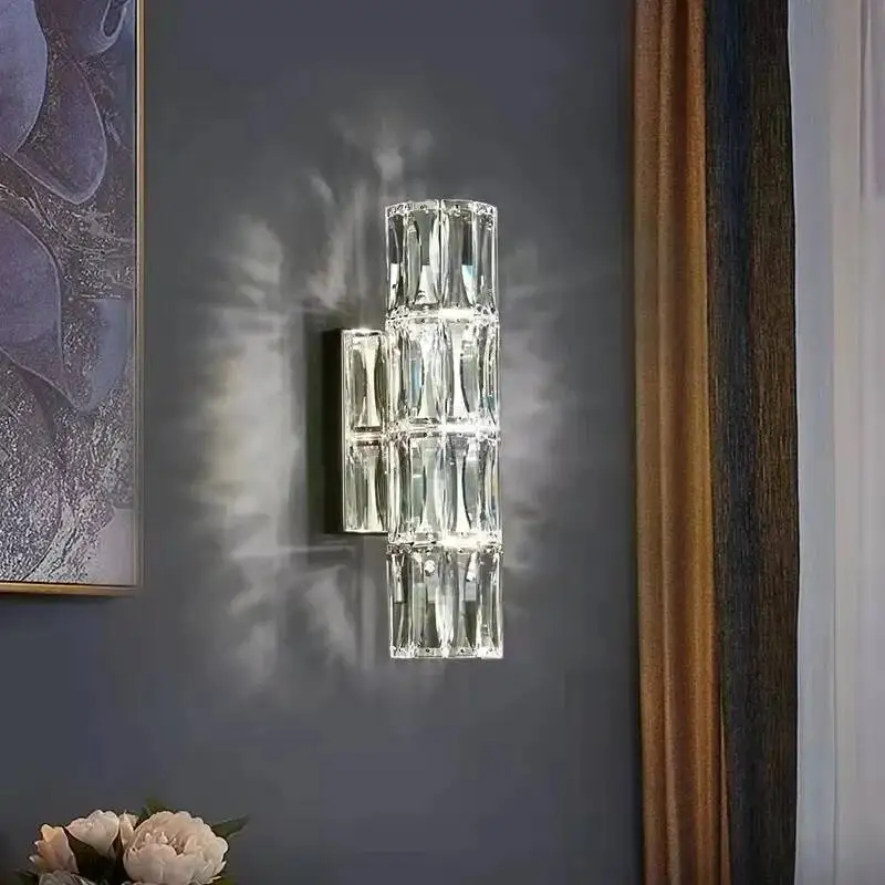 الحديثة الكريستال الجدار مصباح للتلفزيون خلفية المنزل الشمعدان Led تركيبة إضاءة غرفة المعيشة مرآة غرفة نوم الديكور الداخلي #3
