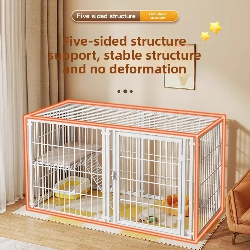 Dog Kennel Fence Large Medium Small Top Covered Cat Villa Enclosure Home Use Pet Supplies Pet Fence Dog Cage Cat Cage Modular