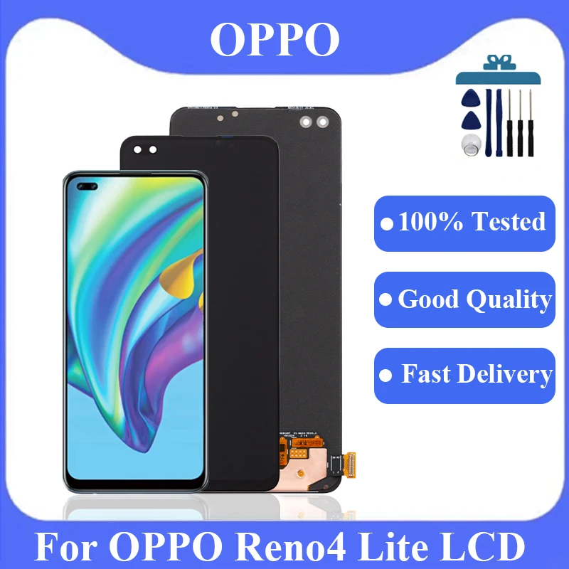 OLED/TFT For OPPO Reno4 lite LCD Display Touch Screen Digitizer Assembly for Oppo Reno4 lite CPH2125 LCD Replacement